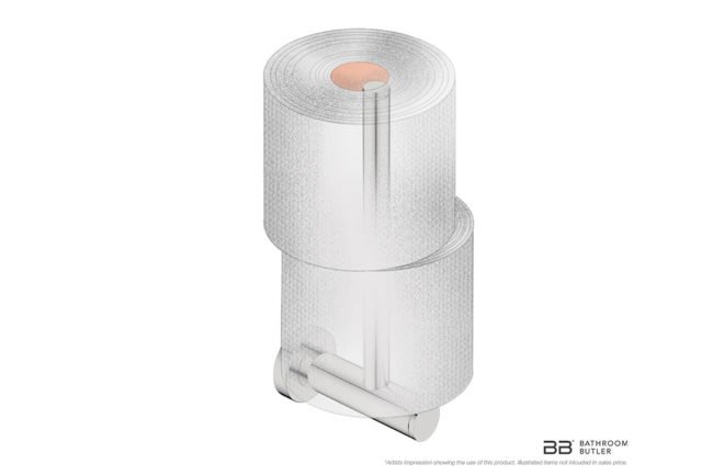 Spare Paper Holder 4604 showing artists impression of two toilet rolls