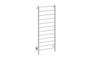 Natural 12 Bar 20inch Heated Towel Rack Straight with PTSelect Switch - 120V in Polished Stainless Steel - Bathroom Butler