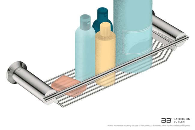 Shower Rack 5820 showing artists impression of bathroom products