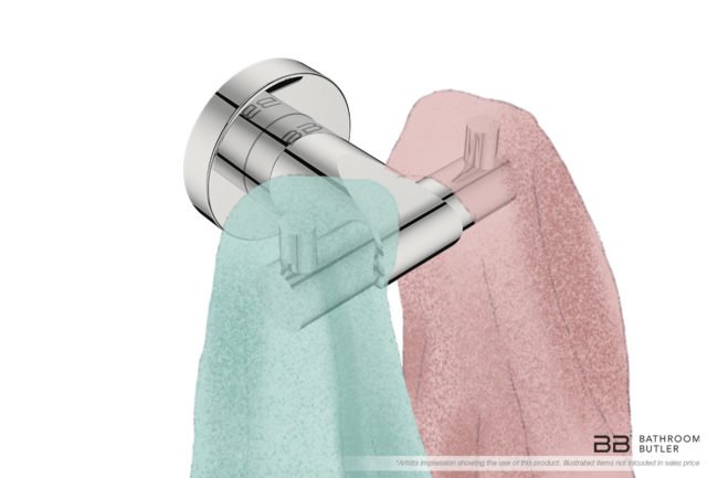 Double Robe Hook 8211 showing artists impression of two towels