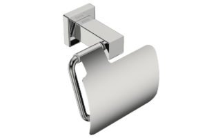 Toilet Paper Holder with Flap 8503 – Polished Stainless Steel - Bathroom Butler bathroom accessories