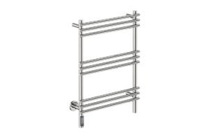 Loft 9 Bar 550mm Heated Towel Rack with TDC Timer - 230V in Polished Stainless Steel - Bathroom Butler heated towel rails
