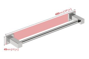 Wall foot print dimensions for Single Towel Rail 8570