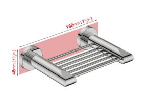Wall foot print dimensions for Soap Rack 8230
